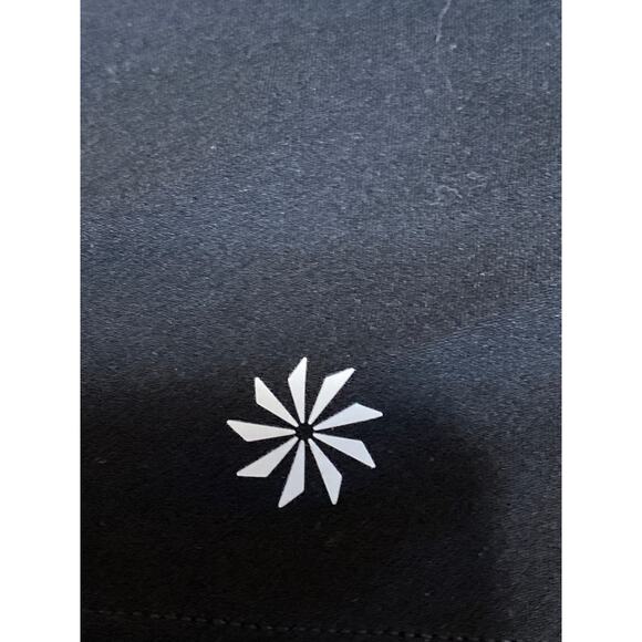 Athleta Women's Black High Neck Racerback Yoga Workout Athletic Crop Top Size M - Picture 3 of 4